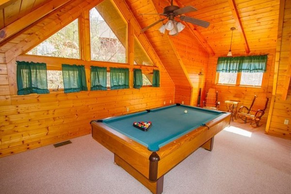 Pool Table in the loft